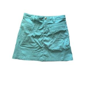 Athleta zipper closure skort w/ pockets above knee blue sz 2